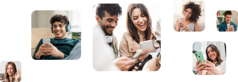 People enjoying video chat